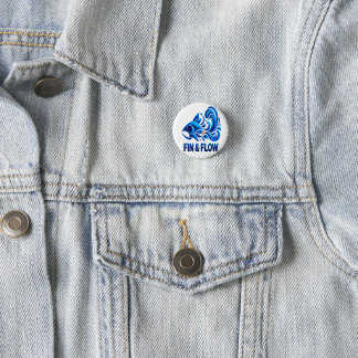 Fin & Flow – Born to Swim 3 Cm Round Badge