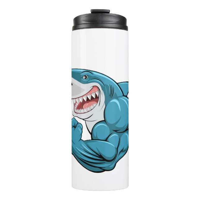Fin-tastic Gains Thermal Bottle: Stay Hydrated, St Thermal Tumbler (Front)