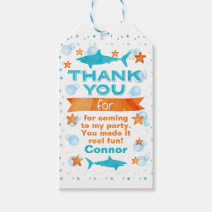 Fin-tastic Shark Birthday Favour Tag