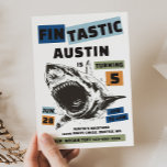 Fin-Tastic Shark Birthday Invitation<br><div class="desc">Shark Birthday Invite - Ready to be personalized by you!</div>