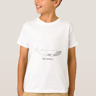 Fin Whale Illustration T-Shirt