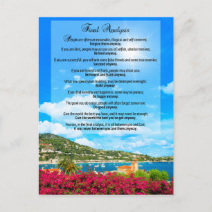 Final Analysis: "Do It Anyway" Postcard