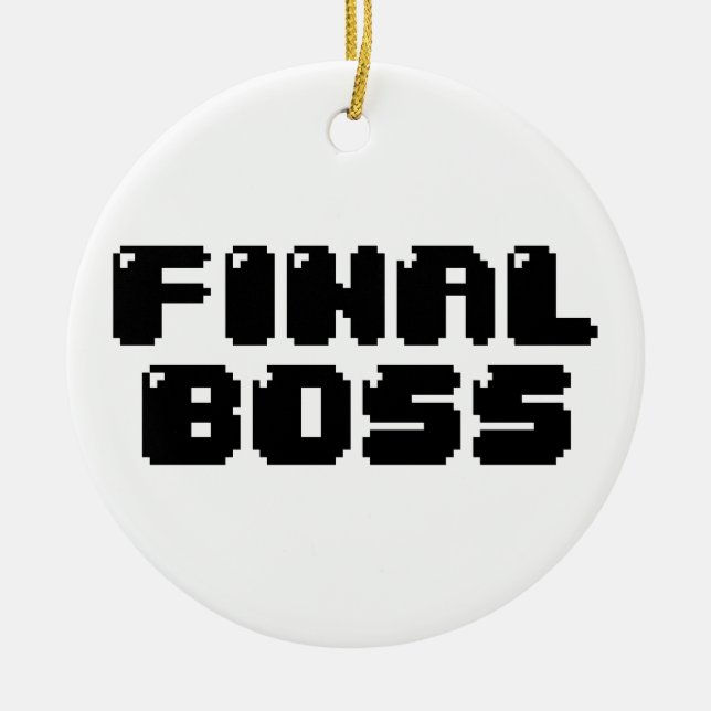 FINAL BOSS CERAMIC TREE DECORATION (Front)