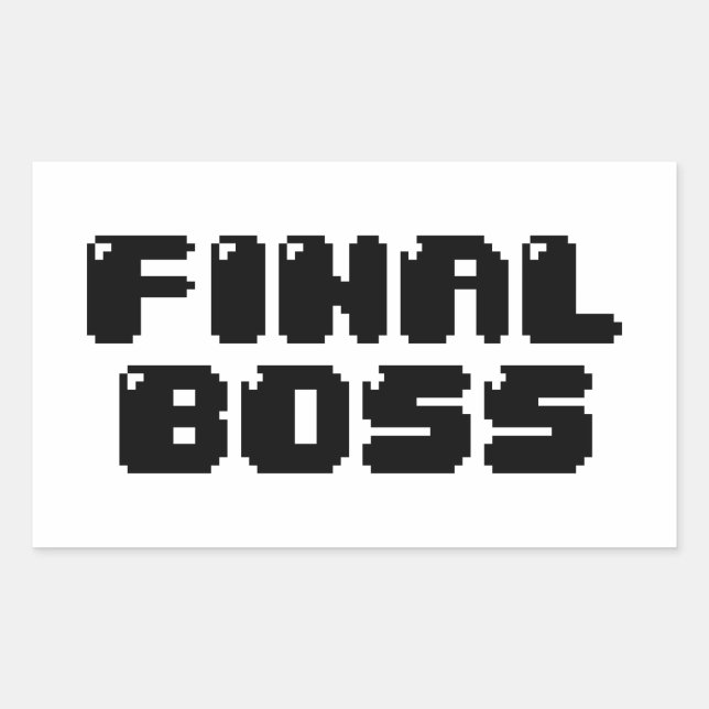 FINAL BOSS RECTANGULAR STICKER (Front)
