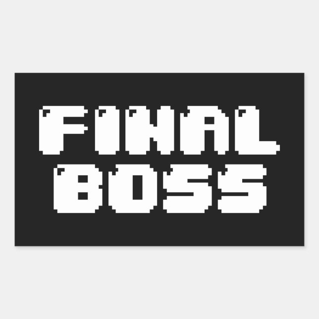 FINAL BOSS RECTANGULAR STICKER (Front)