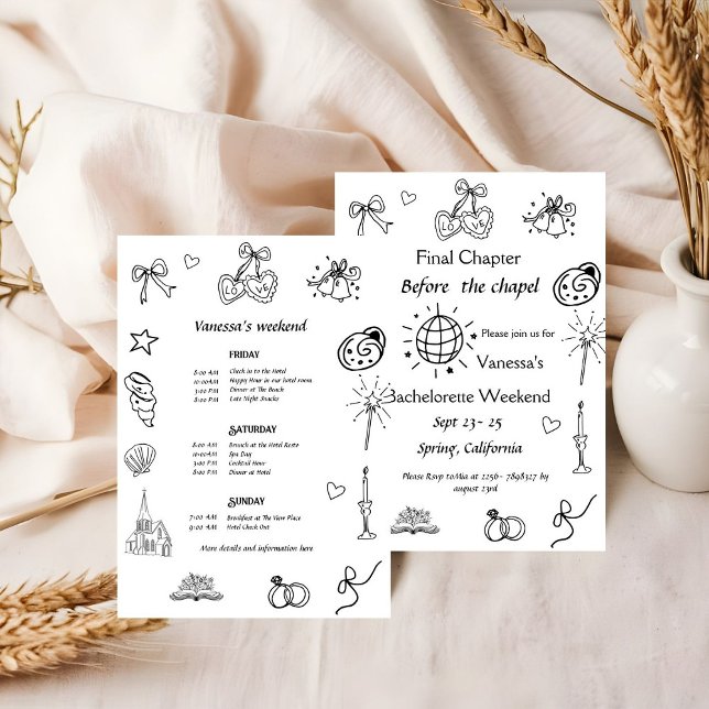 Final Chapter before the chapel Book Bachelorette  Invitation (Creator Uploaded)