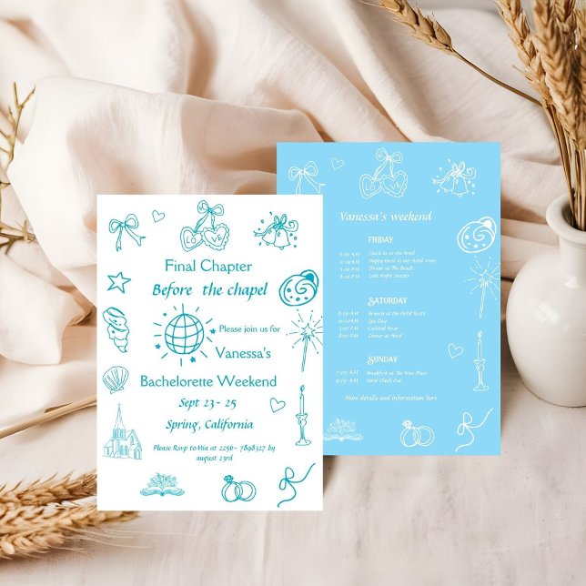 Final Chapter before the chapel Book Bachelorette  Invitation (Creator Uploaded)