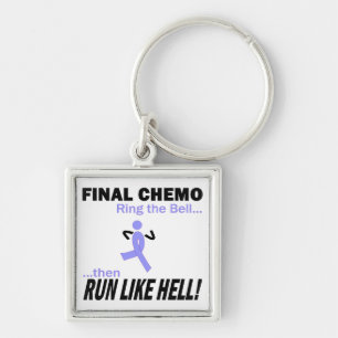 Final Chemo Run Like Hell - Lavender Ribbon Key Ring