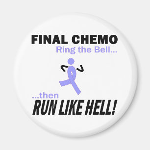Final Chemo Run Like Hell - Stomach Cancer Magnet