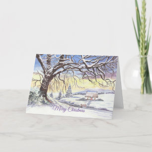 Final Christmas Card Winter Scene by Sue Hole