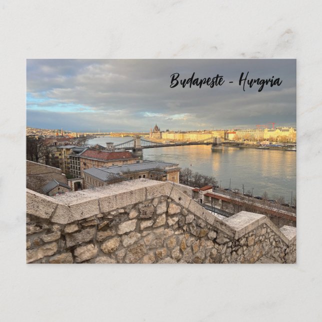 Final de tarde em Budapeste - Hungria Postcard (Front)