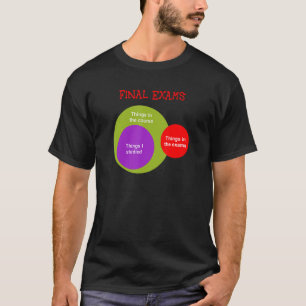 Final Exams    But True  Venn Diagram T-Shirt