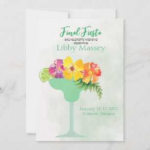 Final Fiesta Bachelorette Invitation Itinerary