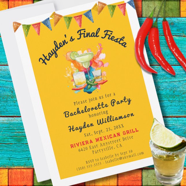 Final Fiesta  Bachelorette Mexican Themed Party  Invitation (Creator Uploaded)