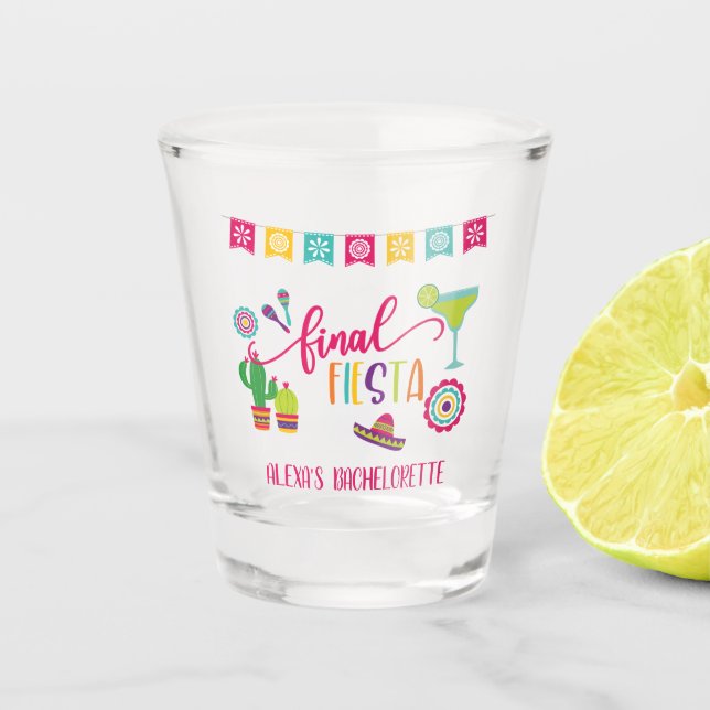 Final Fiesta Bachelorette Party Shot Glass (Front)