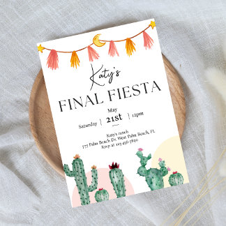 Final Fiesta Bridal/Bachelorette Party Invitation