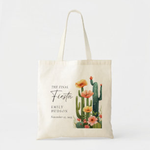 Final Fiesta Cactus Bachelorette Party Tote Bag