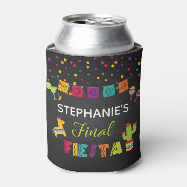 Final Fiesta Can Cooler - Black (Can Front)