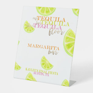 Final Fiesta Margarita Bar Tequila Table Pedestal Sign