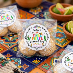 Final Fiesta Mexicana Bachelorette Party Favour Classic Round Sticker
