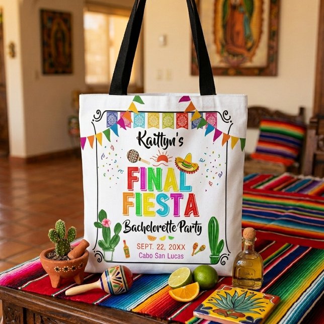 Final Fiesta Mexicana Bachelorette Party Tote Bag (Creator Uploaded)