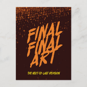 Final Final Art - Vintage movie poster parody Postcard