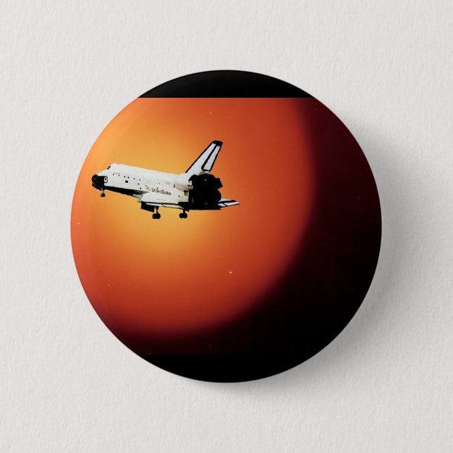 Final Flight Nasa Space Shuttle Program 6 Cm Round Badge (Front)