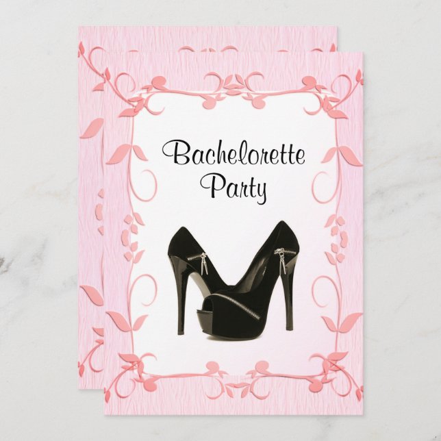 Final Fling Pink  Bachelorette Party Invitation (Front/Back)