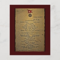 Final Menu RMS Titanic