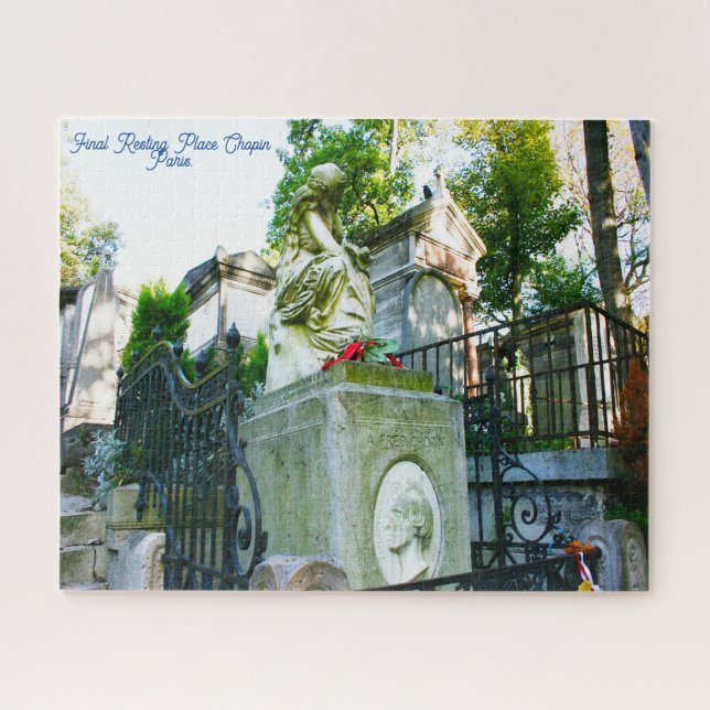 Final Resting Place Chopin Paris. Jigsaw Puzzle (Horizontal)
