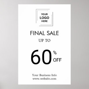 Final Sale   Business Event Logo Store Discount  Poster