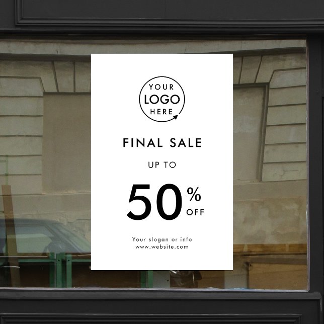 Final Sale | Business Event Logo Store Discount Window Cling (Creator Uploaded)