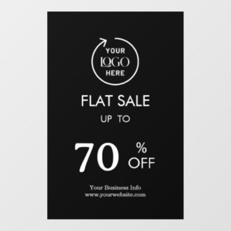Final Sale | Business Event Store Discount Black Window Cling