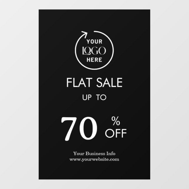 Final Sale | Business Event Store Discount Black Window Cling (Sheet)