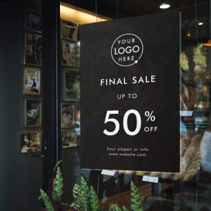 Final Sale   Business Event Store Discount Black Window Cling