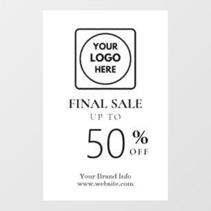 Final Sale Logo   Custom Business Event Discount Window Cling