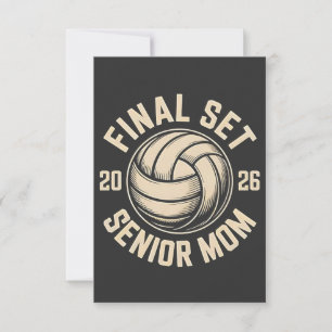Final Set Senior Mum 2026 Graduation Volleyball  Thank You Card