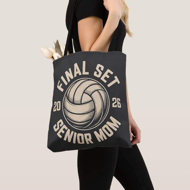 Final Set Senior Mum 2026 Graduation Volleyball  Tote Bag (Close Up)