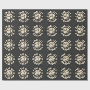 Final Set Senior Mum 2026 Graduation Volleyball  Wrapping Paper