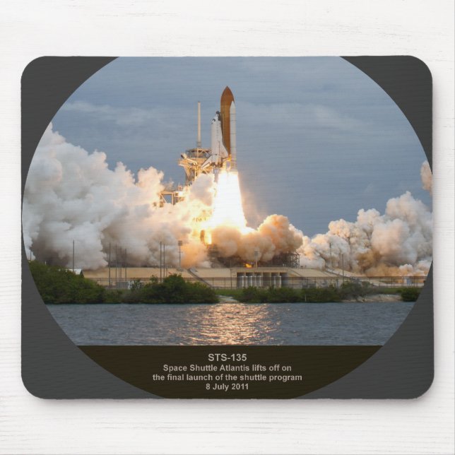 Final Space Shuttle launch STS-135 Atlantis Mouse Mat (Front)