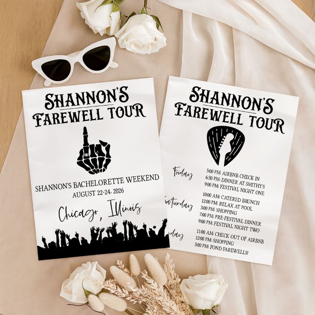 Final Tour, Music Festival Bachelorette Weekend Invitation (Creator Uploaded)