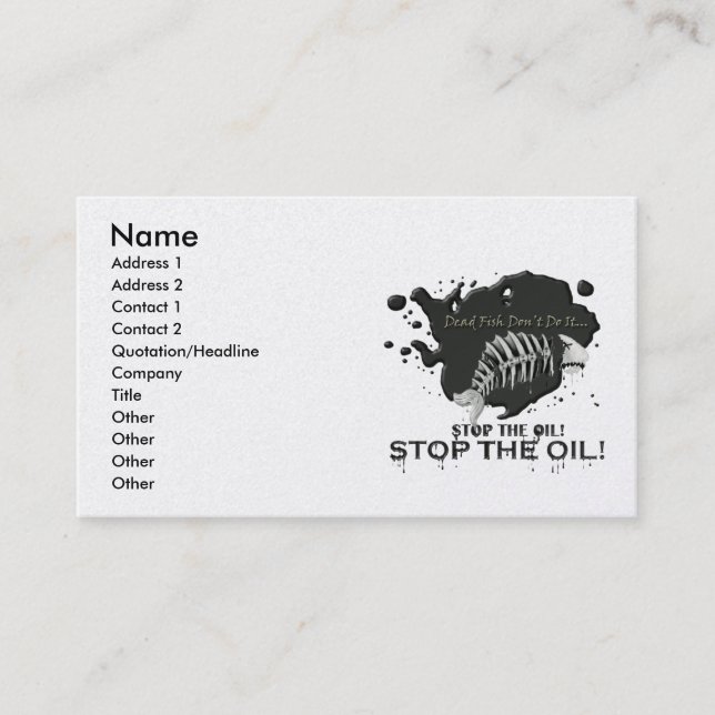 FINALFISHY2, Name, Address 1, Address 2, Contac... Business Card (Front)