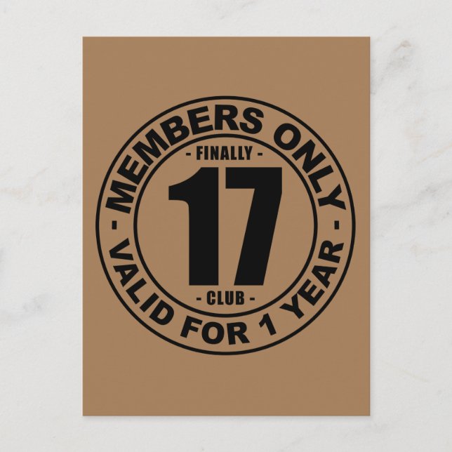 Finally 17 club postcard (Front)