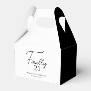 Finally 21 Black & White 21st Birthday Favour Box
