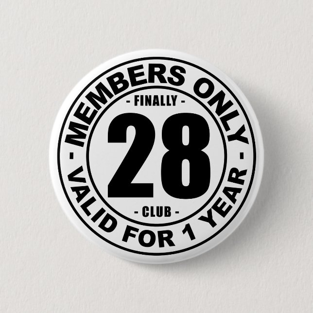 Finally 28 club 6 cm round badge (Front)