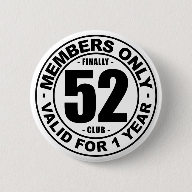 Finally 52 club 6 cm round badge (Front)