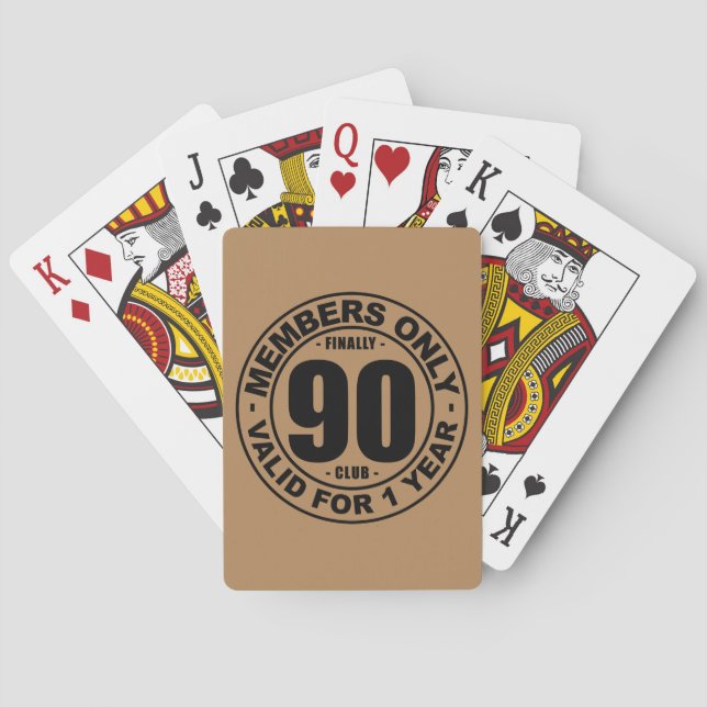 Finally 90 club playing cards (Back)