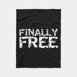 Finally Breakup Quote Divorce Saying Vintage Dom  Fleece Blanket