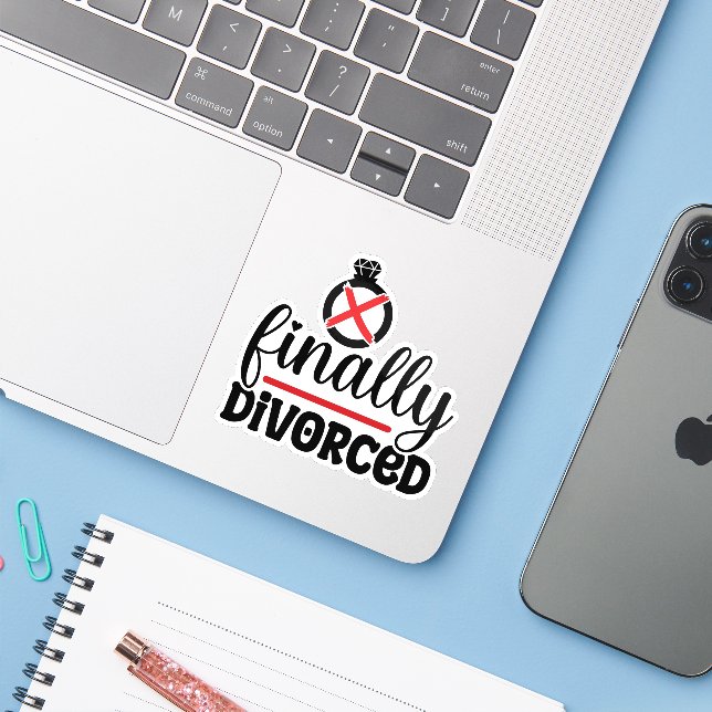 Finally Divorced Funny | Divorce Humour (Laptop w/ iPhone)