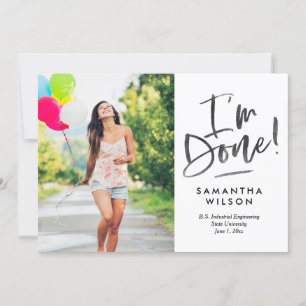 Finally Done Graduation Announcement Invitation